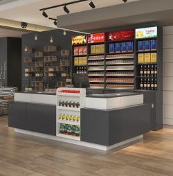 Кассовая стойка из дерева для супермаркета и магазина (арт. 25-19080125)