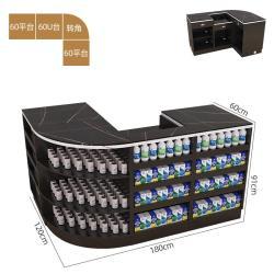 Стойка кассовая U-образная с дисплеем и прилавком 4ft (арт. 25-19080130)