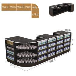 Стойка кассовая U-образная с дисплеем и прилавком 4ft (арт. 25-19080130)