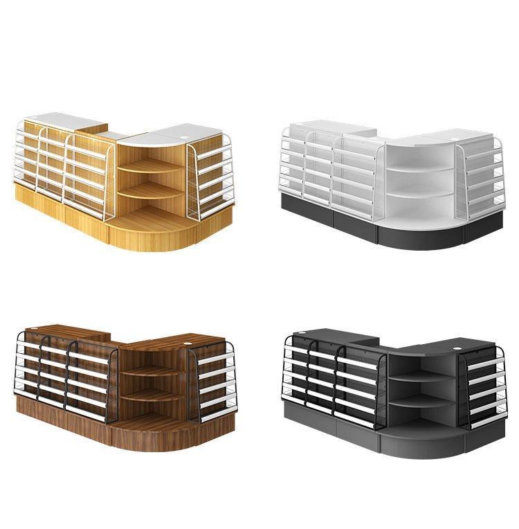 Кассовый стол из стали и дерева для супермаркета (арт. 25-19080136)