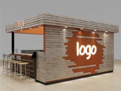 Киоск из массива дерева 4*3м для кофе и чая (арт. 25-19080139)