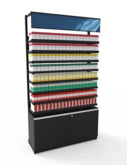 Стеллаж для сигар металлический с витриной и стеклом (арт. 25-19080179)