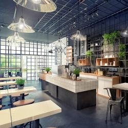 Мебель для кофеен: современные столы и стулья, мраморные стойки (арт. 25-19080193)