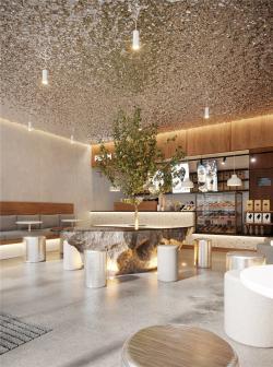 Киоск для чая с деревянным декором и барной стойкой (арт. 25-19080195)