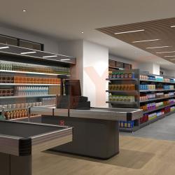 Полочные стеллажи для супермаркета, настенные, высокое качество (арт. 25-19080214)