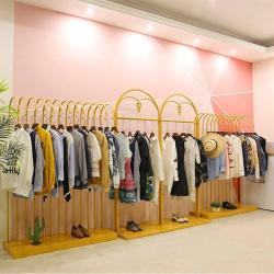 Стойка для одежды двойная золотая женская (арт. 25-19080224)