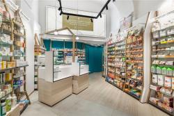 Стеллаж для аптеки с витриной и декором (арт. 25-19080256)