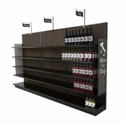 Стеллаж для магазина деревянный односторонний с 5 полками (арт. 25-19080282)