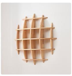 Полка настенная резная деревянная с цветочным узором (арт. 25-19080303)