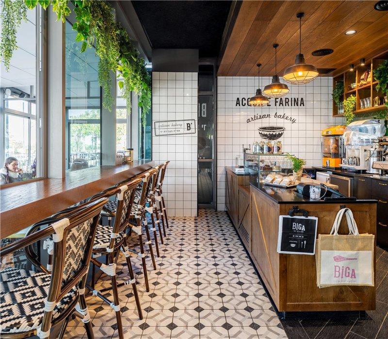 Киоск для магазина чая с деревянным декором и барной стойкой (арт. 25-19080304)