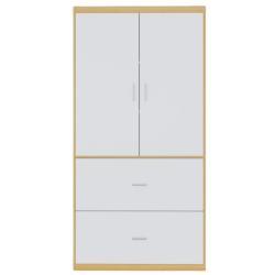 Шкаф для одежды с системой хранения белый деревянный (арт. 25-19080309)
