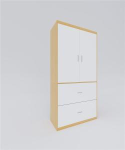 Шкаф для одежды с системой хранения белый деревянный (арт. 25-19080309)