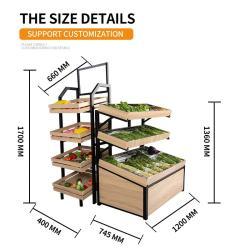 Стеллаж для фруктов и овощей пластиковый металлический деревянный (арт. 25-19080321)