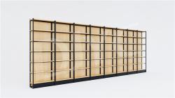 Полка деревянная односторонняя для магазина с металлическим стеллажом (арт. 25-19080369)