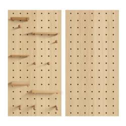 Полка настенная деревянная с крючками и панелью (арт. 25-19080390)