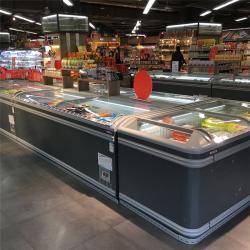 Морозильный ларь с изогнутой стеклянной крышкой для супермаркета (арт. 25-19080411)