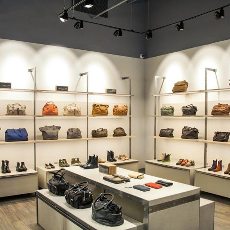 Стойка для сумок на заказ с витриной для магазина (арт. 25-19080448)