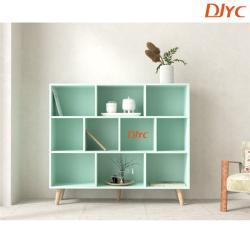 Книжный стеллаж 3 уровня 7 кубов МДФ для офиса и библиотеки (арт. 25-19080457)