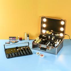 Кейс для макияжа с LED подсветкой и зеркалом (арт. 25-19082662)