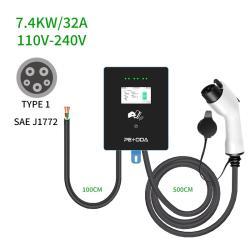 Зарядная станция настенная 22кВт 32А с экраном Type 2 (арт. 25-19083114)