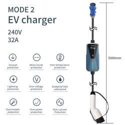 Портативное зарядное устройство EV 10м 220В 7Квт 16А 32А экран (арт. 25-19083215)