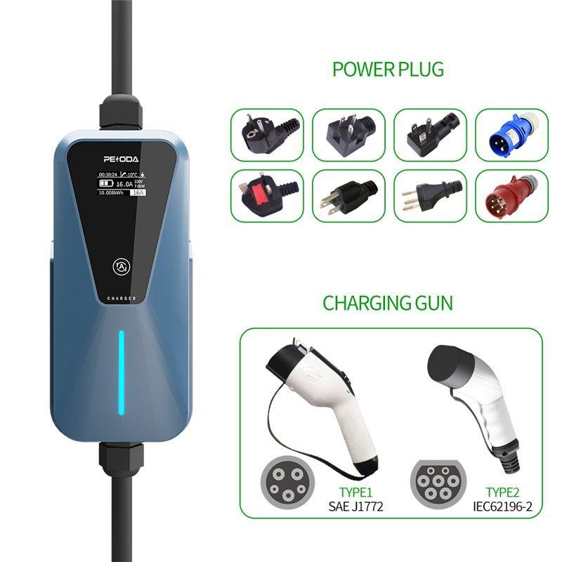 Зарядное устройство 3 фазы 11кВт Type2 портативное (арт. 25-19083296)