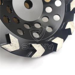 Алмазная шлифовальная чашка 180мм 7 сегментов для быстрой шлифовки (арт. 25-19083403)