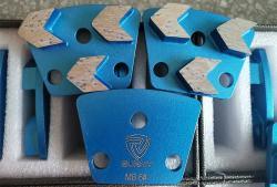 Алмазные шлифовальные трапециевидные башмаки 3 сегмента для бетона (арт. 25-19083687)