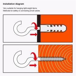 Анкерные крюки с нейлоновым дюбелем и резиновой трубкой (арт. 25-19084469)