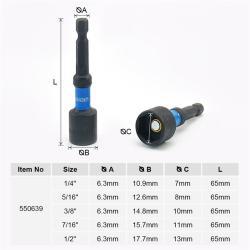 Набор магнитных гайковертов 9шт 1/4-1/2 дюйма (арт. 25-19084648)