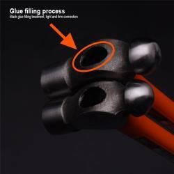 Молоток шаровый стальной 110г-910г с фиберглассовой ручкой (арт. 25-19084702)