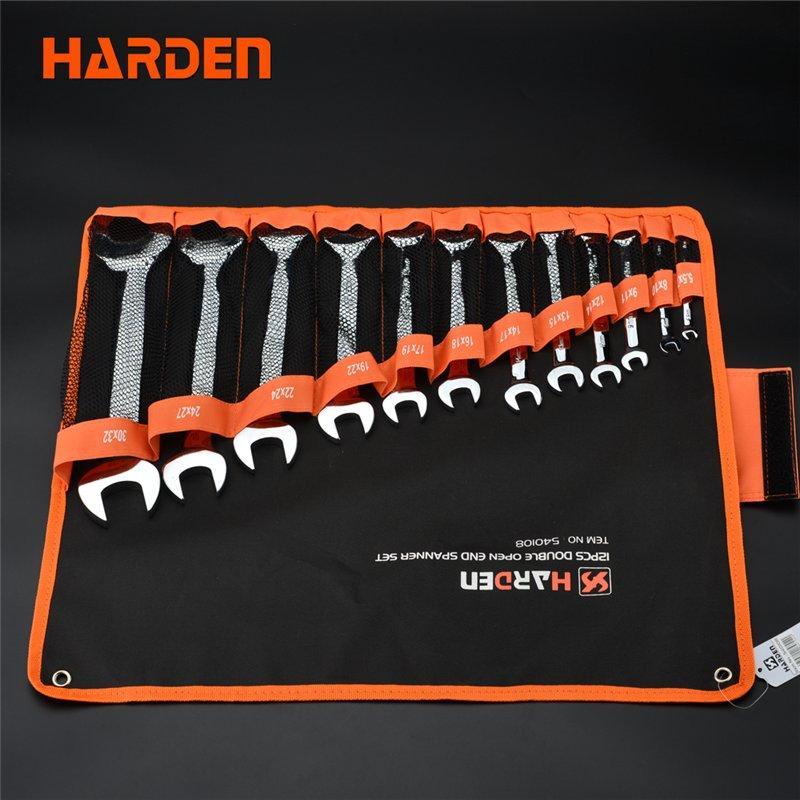 Набор ключей хром-ванадиевых 12шт двусторонних с трещоткой (арт. 25-19084748)