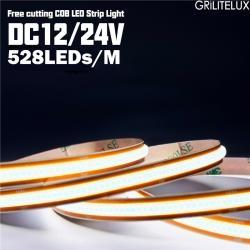 Светодиодная лента COB 480/528LEDs/M 3000K-6000K DC12V/24V (арт. 25-19084844)