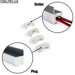 Профиль алюминиевый встраиваемый двухсторонний для LED подсветки (арт. 25-19084877)