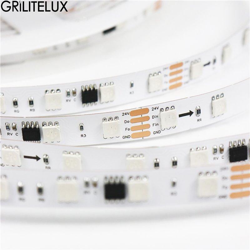 Светодиодная лента RGB 5050 SMD WS2811 WS2812 WS2813 60LED/m 12/24V (арт. 25-19084968)
