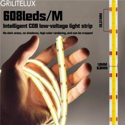 Светодиодная лента COB 12V/24V 608LEDs/M 2700K-6000K (арт. 25-19084975)