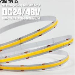 Светодиодная лента COB 24V/48V гибкая без падения напряжения (арт. 25-19084986)