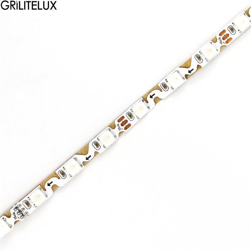 Гибкая S-образная RGB LED лента 5V 60LED/м 5м WS2812B (арт. 25-19084990)