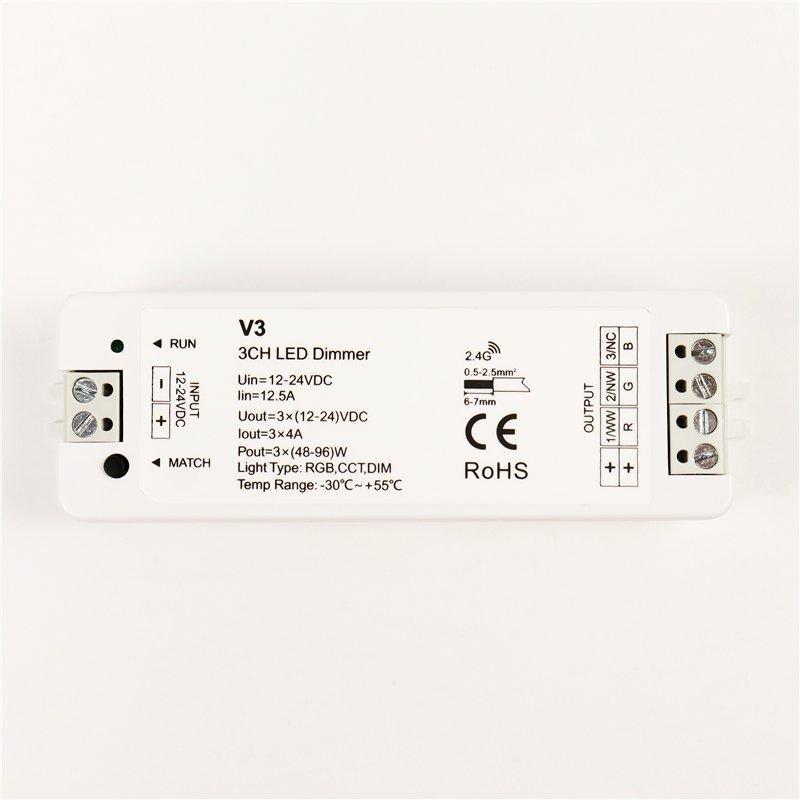 Контроллер для светодиодной ленты RGB/RGBW 12V/24V, диммируемый (арт. 25-19085126)