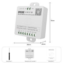 Контроллер для светодиодных лент 5CH PWW Bluetooth 12V (арт. 25-19085194)