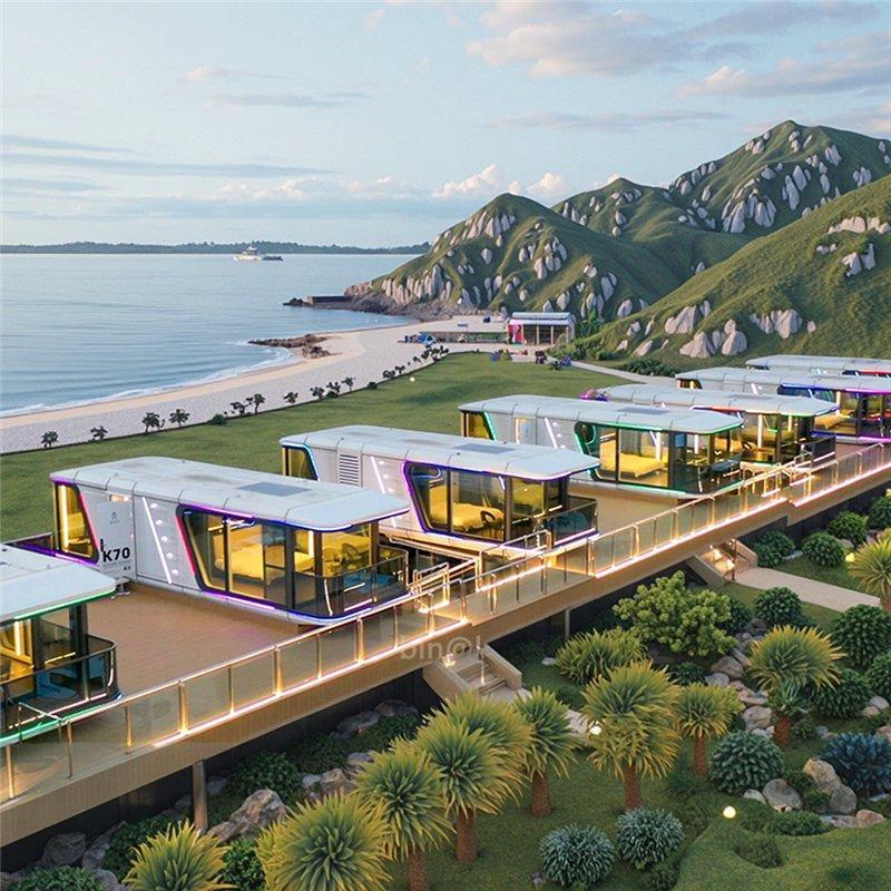 Модульный дом-капсула с 2 спальнями и стальной кухней (арт. 25-24110061)