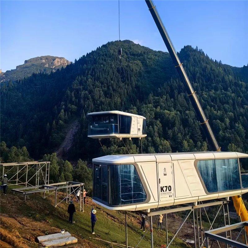 Мобильный дом-капсула с расширяемым стальным каркасом для курортов (арт. 25-24110088)