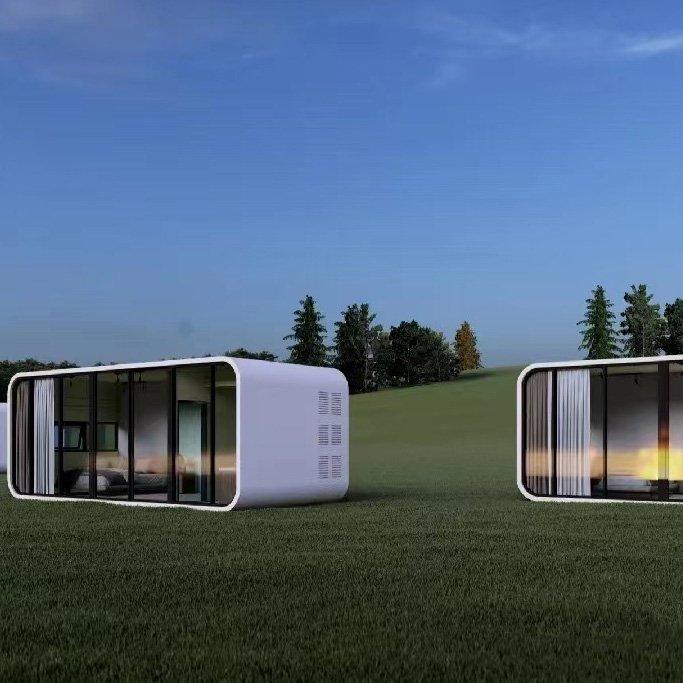 Дом-контейнер мобильный стеклянный для офиса и отеля (арт. 25-24110103)