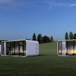 Дом-контейнер мобильный стеклянный для офиса и отеля (арт. 25-24110103)