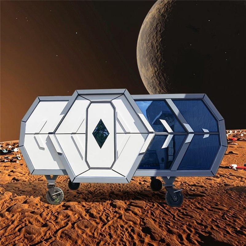 Капсульный дом с футуристическим дизайном и стальным каркасом (арт. 26-1090036)