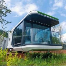 Мобильный стальной кемпинг модуль с капсулой и стеклом (арт. 26-1090121)