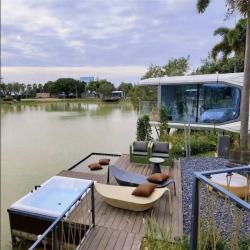 Мобильный стальной кемпинг модуль с капсулой и стеклом (арт. 26-1090121)