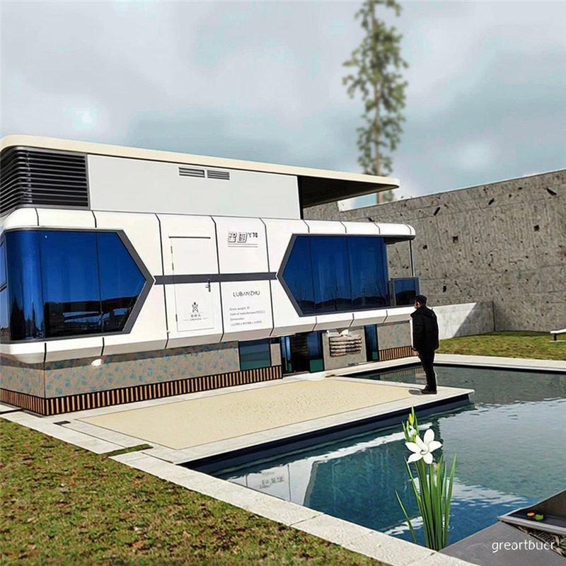 Дом-контейнер стальной водонепроницаемый капсульный стиль (арт. 26-1090146)