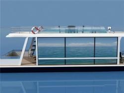 Понтонный дом-лодка 36ft алюминиевый с закрытой кабиной (арт. 26-1090185)