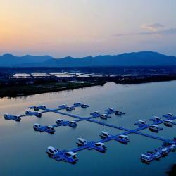 Понтонный дом-яхта из алюминия с современным дизайном (арт. 26-1090211)